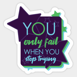 Don't stop motivational quote [Glow] Sticker